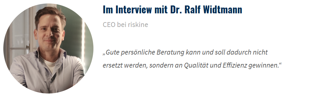 Zitat von Ralf Widtmann, CEO bei risikine