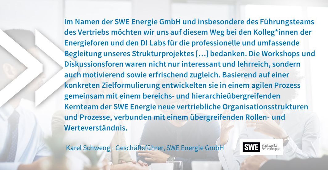 Zitat Projektzusammenarbeit SWE Energie Zitat Projektzusammenarbeit SWE Energie