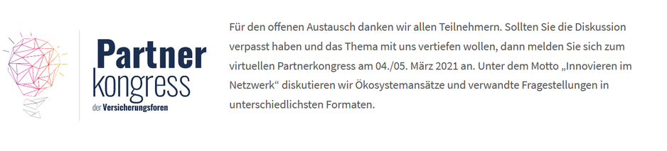 Partnerkongress am 4./5. März 2021 Infobox mit Verweis auf den Partnerkongress am 4./5. März 2021