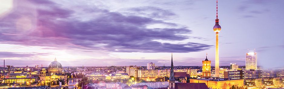 Bild das die Skyline von Berlin zeigt
