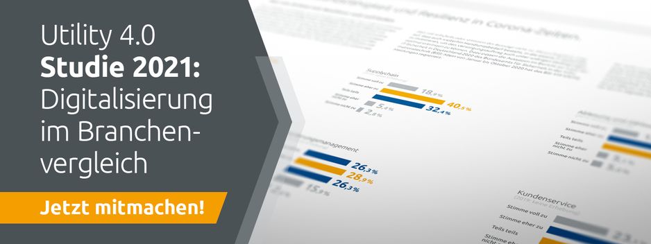 Utility 4.0 Studie Person hält Tablet in den Händen