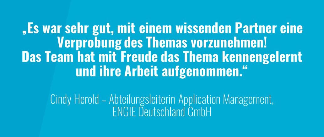 Zitat Cindy Herold Engie Deutschland zur Projektzusammenarbeit 