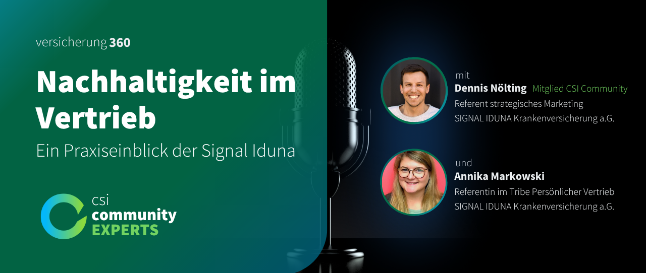 Community Experts: Nachhaltigkeit im Vertrieb - Ein Praxiseinblick der Signal Iduna