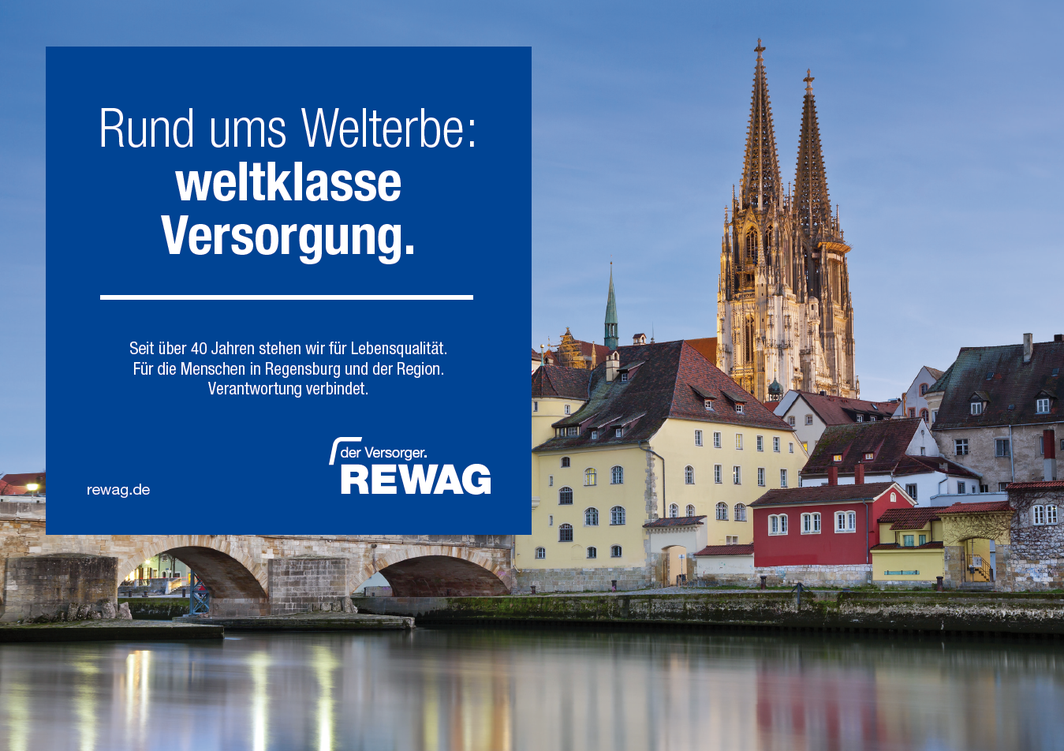 Imagebild der REWAG, was einen Teil der Stadt zeigt