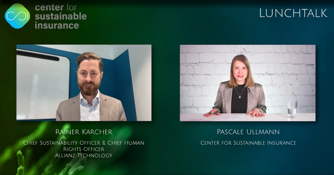 Lunchtalk Green IT / zu Gast: Rainer Karcher mit Host Pascale Ullmann