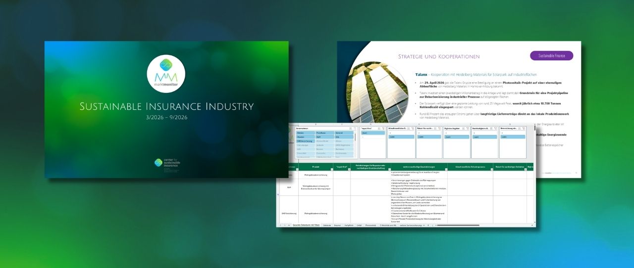 Nachhaltigkeit im Versicherungsmarkt: Fünf Entwicklungen aus dem Marktmonitor Sustainable Insurance Industry