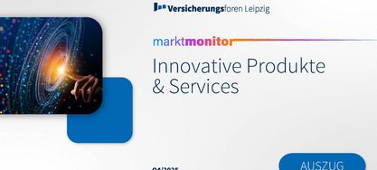 Titelseite des Marktmonitors "Innovative Produkte und Services" mit Logo der VFL