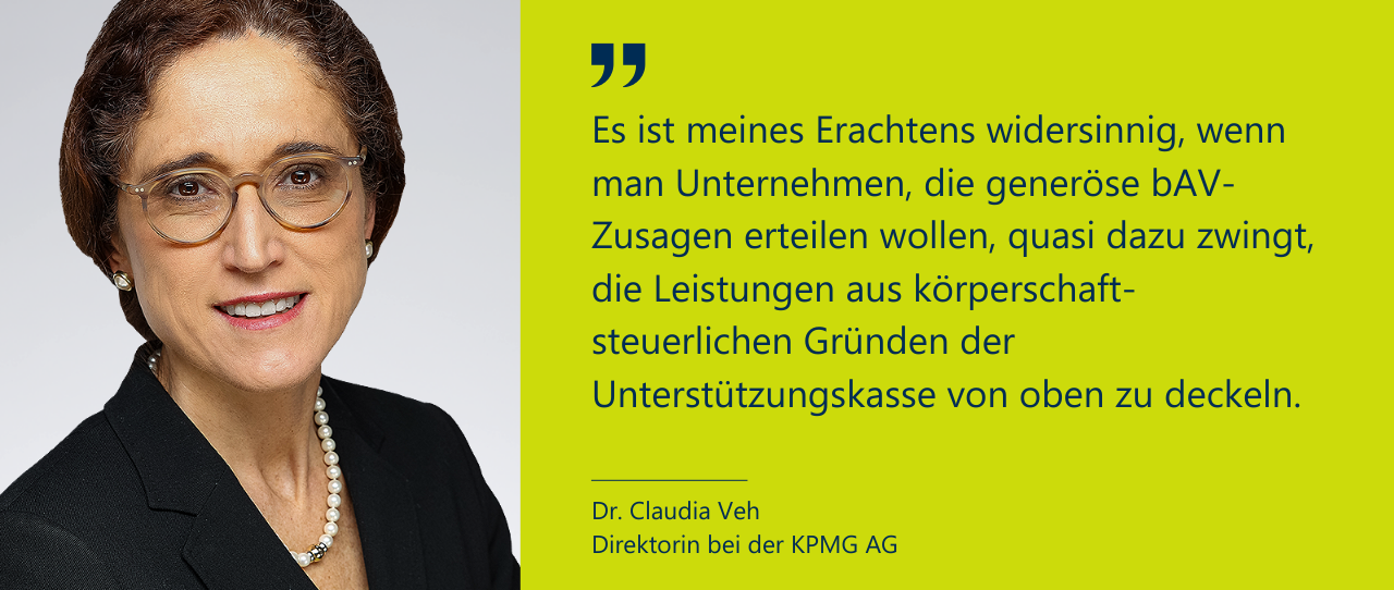 Rückgedeckte Unterstützungskasse & steuerliche Zweifelsfragen: Im Interview mit Dr. Claudia Veh