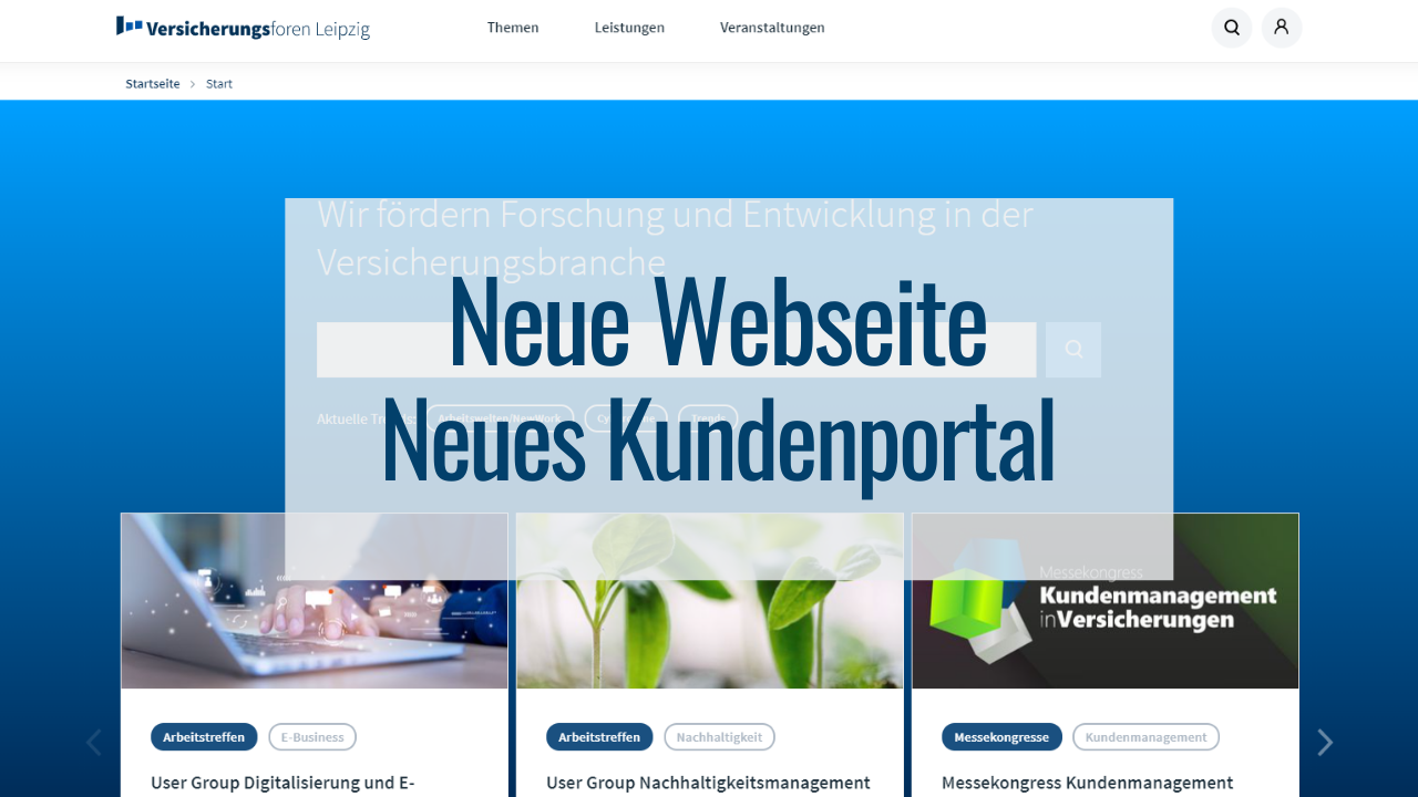 Willkommen auf unserer neuen Webseite!