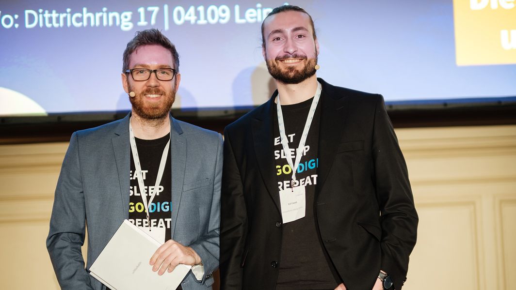 Moderatorenduo GO.DIGITAL 2021 Moderatorenduo des Messekongresses GO.DIGITAL 2021