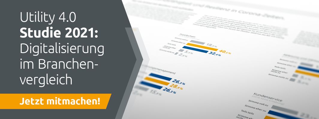 Utility 4.0 Studie Person hält Tablet in den Händen