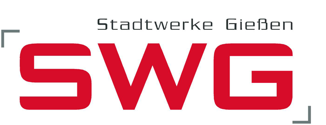 Große rote Buchstaben "SWG" auf dem weißen Hintergrund.