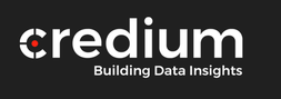 Credium Logo - weiße SChrift auf schwarzem Hintergrund